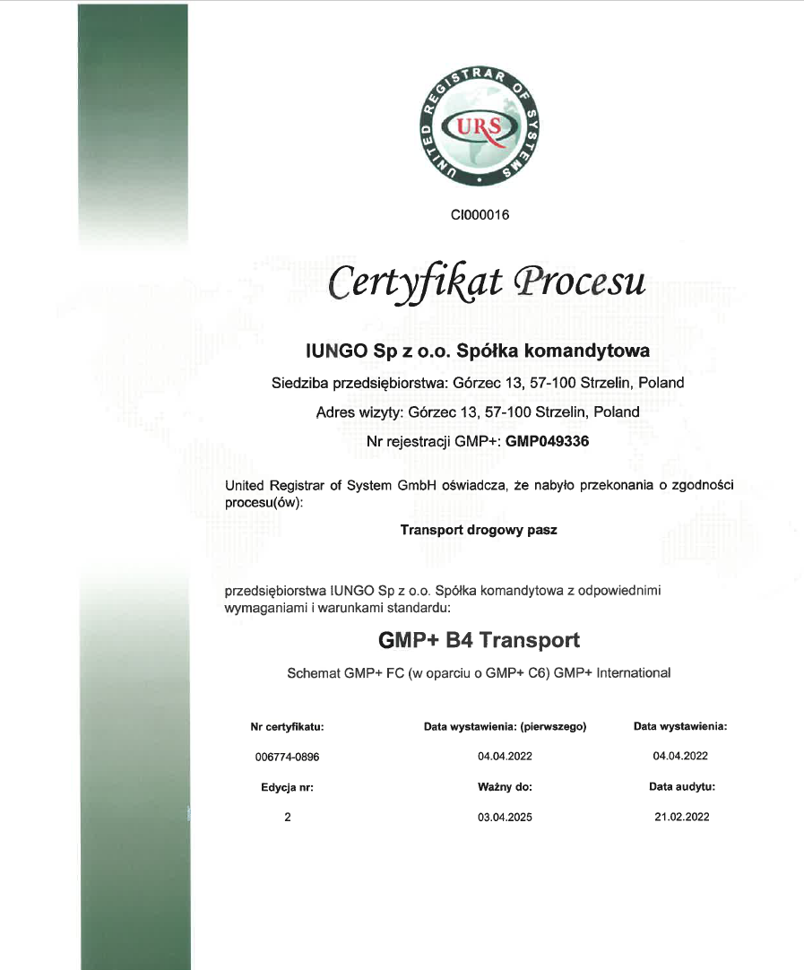 certyfikat GMP B4